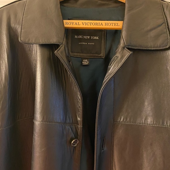 NWT. Andrew Marc men’s XXL coat. Vintage 1990s. Beautiful black calfskin. - Picture 3 of 14